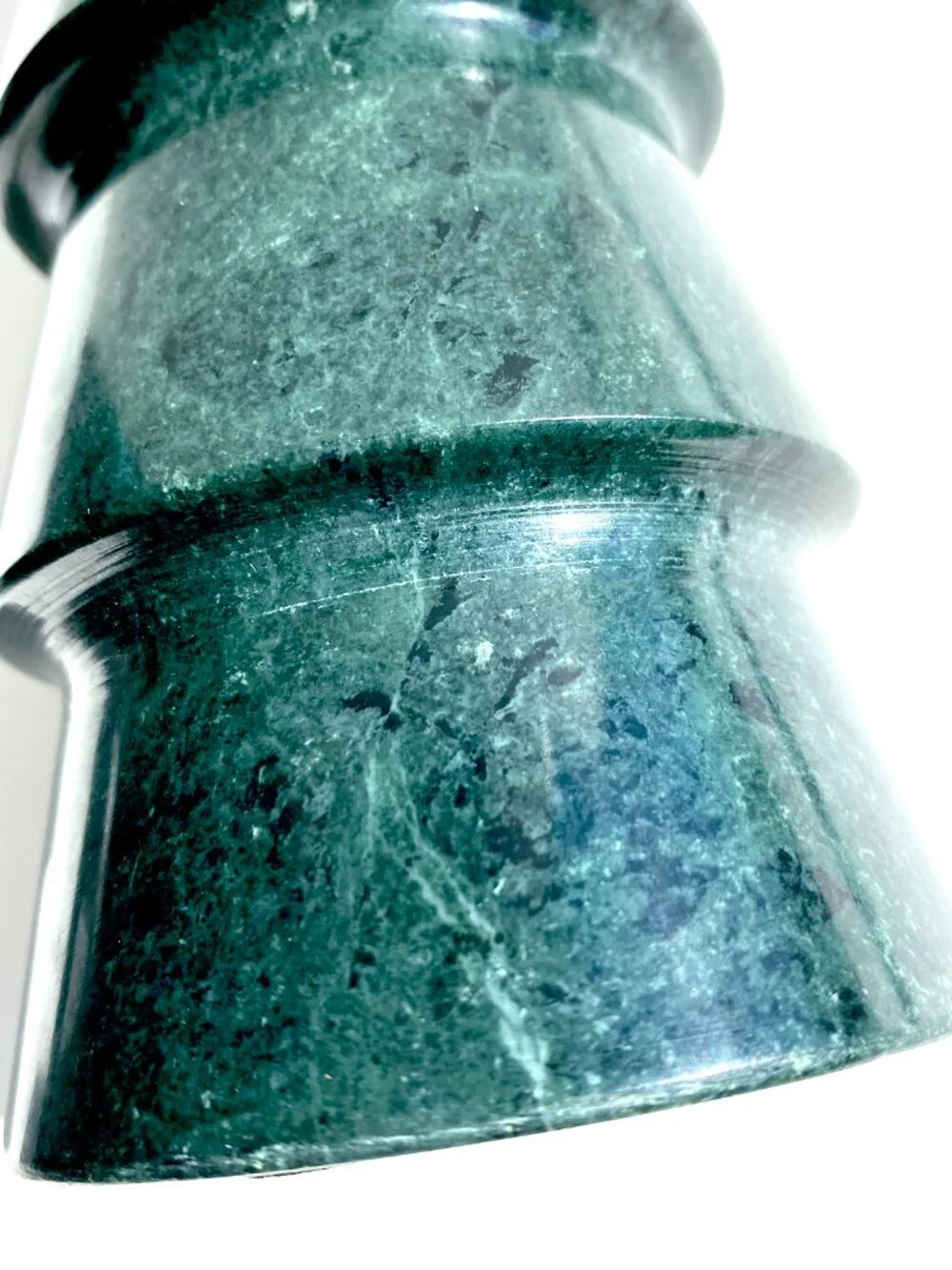 One green marble tree “A”. Modern holiday décor, from Crate & Barrel. NWT.